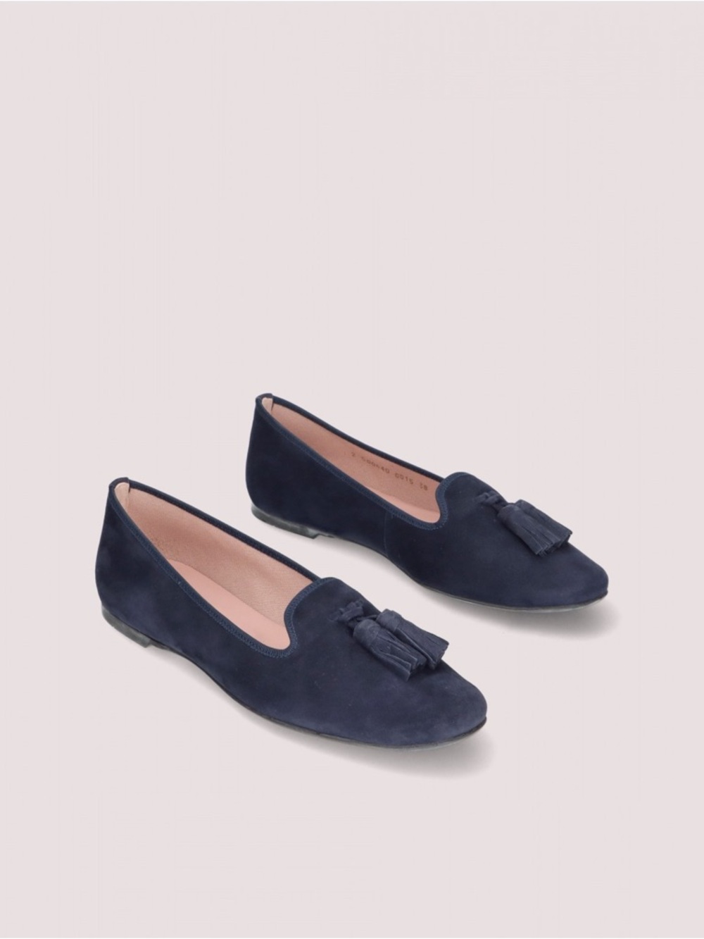 PRETTY BALLERINAS Faye Tassel Loafers Black Suede Size 40 (Size 9)
